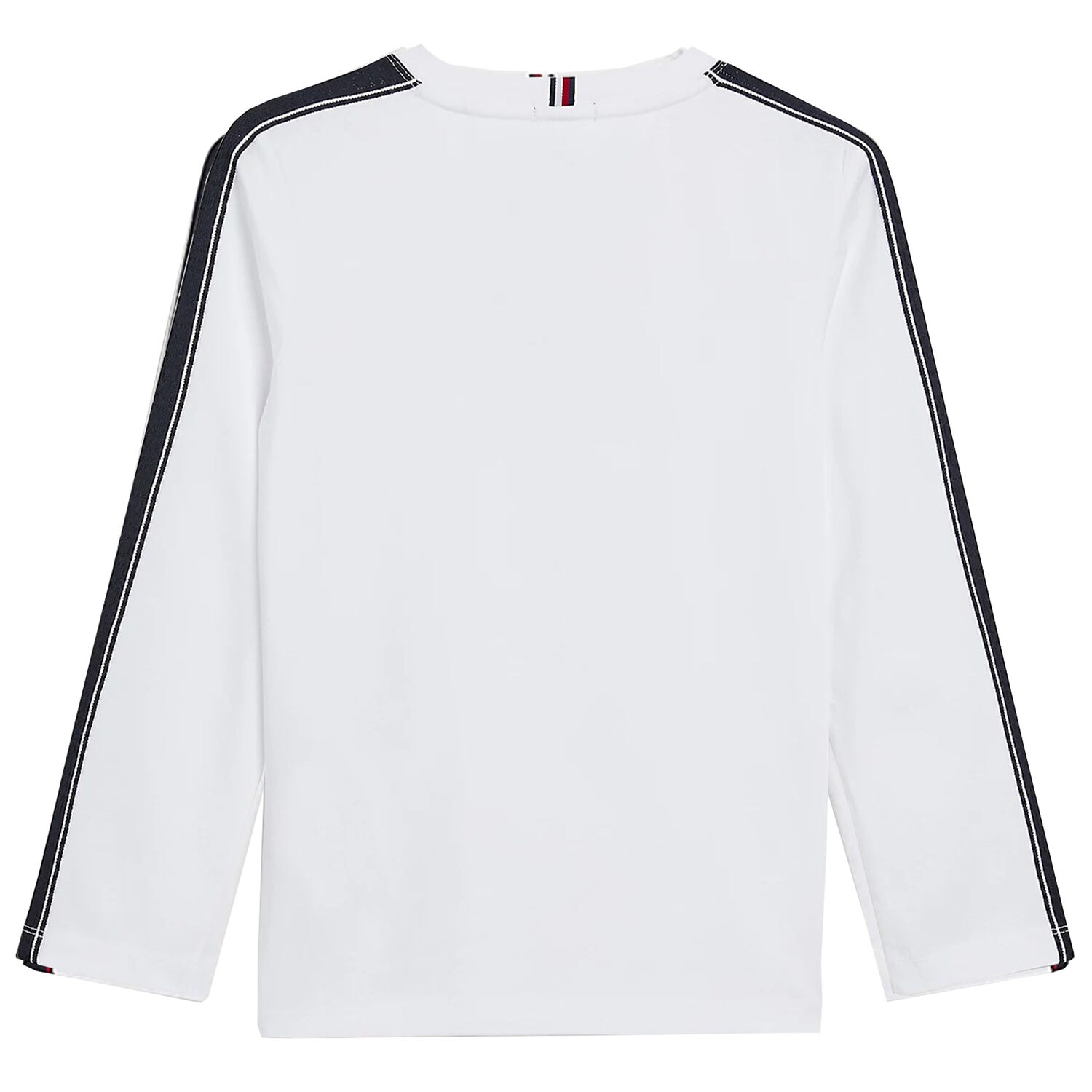 Boys White Logo Long Sleeve Top, 1, hi-res