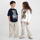 Ivory Teddy Bear Logo Sweatshirt, 1, hi-res