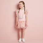 Younger Girls Pink Bag Logo Dress, 2, hi-res