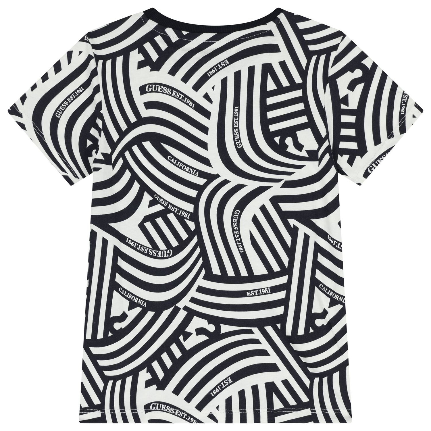 Boys White & Navy Blue Logo T-Shirt, 1, hi-res