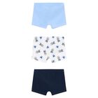 Boys Blue, White & Navy Blue Boxer Shorts ( 3-Pack ) , 1, hi-res