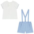 طقم دنغرى أولاد باللون الأبيض والأزرق, 2, hi-res