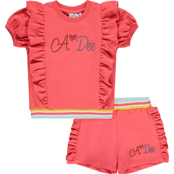 Girls Coral Logo Shorts Set
