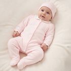 Baby Girls Pink Bunny Babygrow Set, 1, hi-res