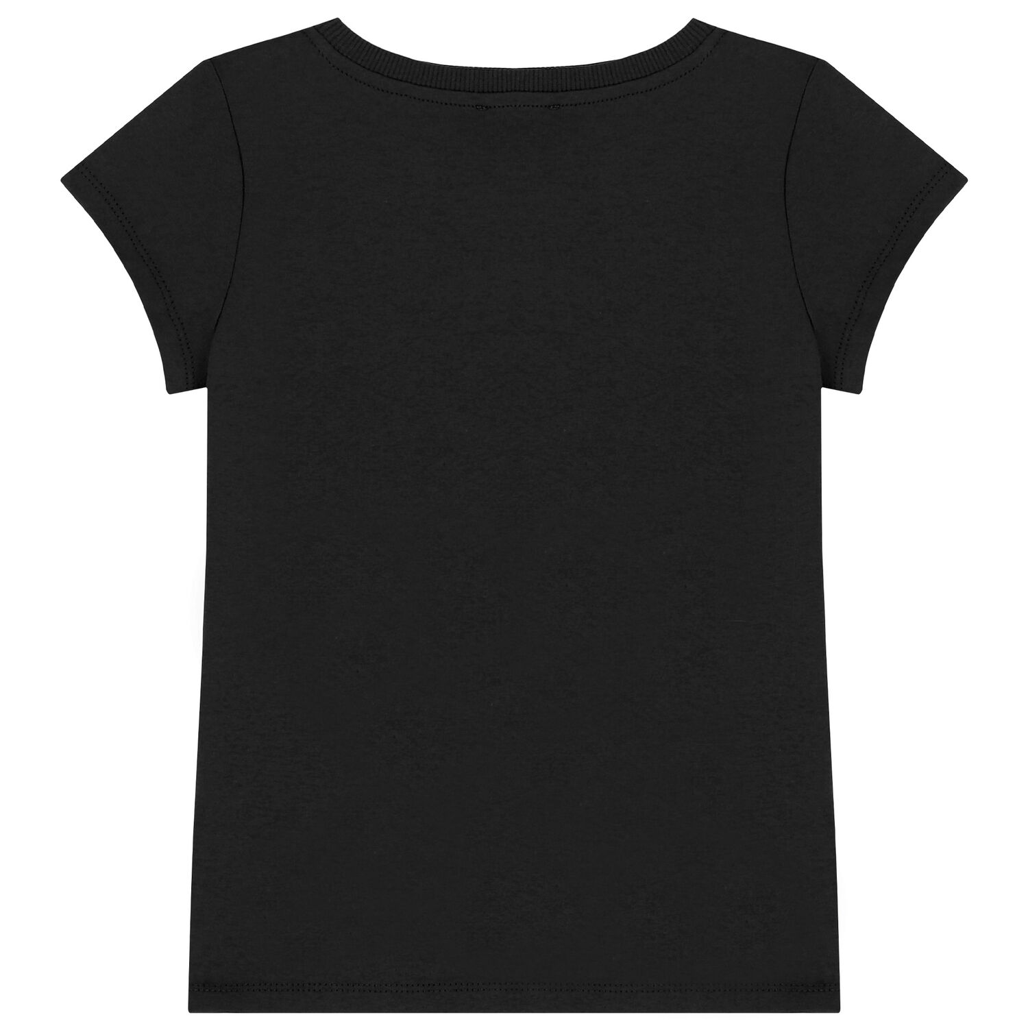 تيشيرت بشعار تيدى مطرز باللون الاسود للبنات, 3, hi-res