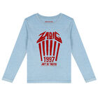 Boys Blue Logo Top, 1, hi-res