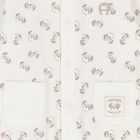 Ivory & Beige Teddy Bear Logo Babygrow, 1, hi-res