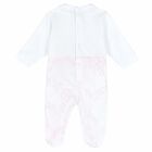 Girls White & Pink Geo Map Babygrow, 1, hi-res