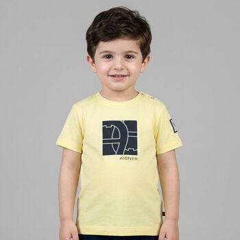 Younger Boys Yellow Logo T-Shirt
