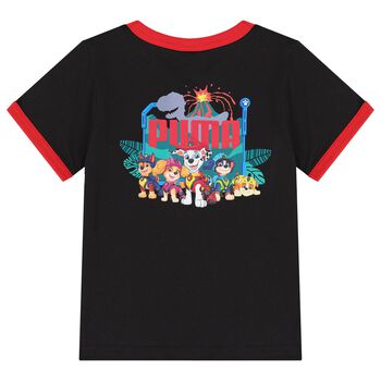Boys Black & Red Logo Paw Patrol T-Shirt