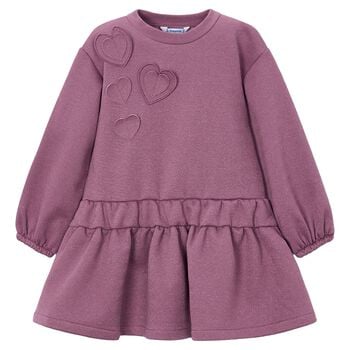 Girls Pink Heart Dress