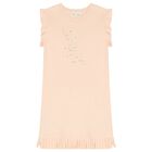 فستان بنات بالشعار باللون الوردى, 1, hi-res