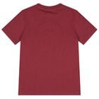 Boys Burgundy Logo T-Shirt, 1, hi-res