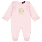 Baby Girls Pink & Gold Logo Babygrow Gift Set, 1, hi-res