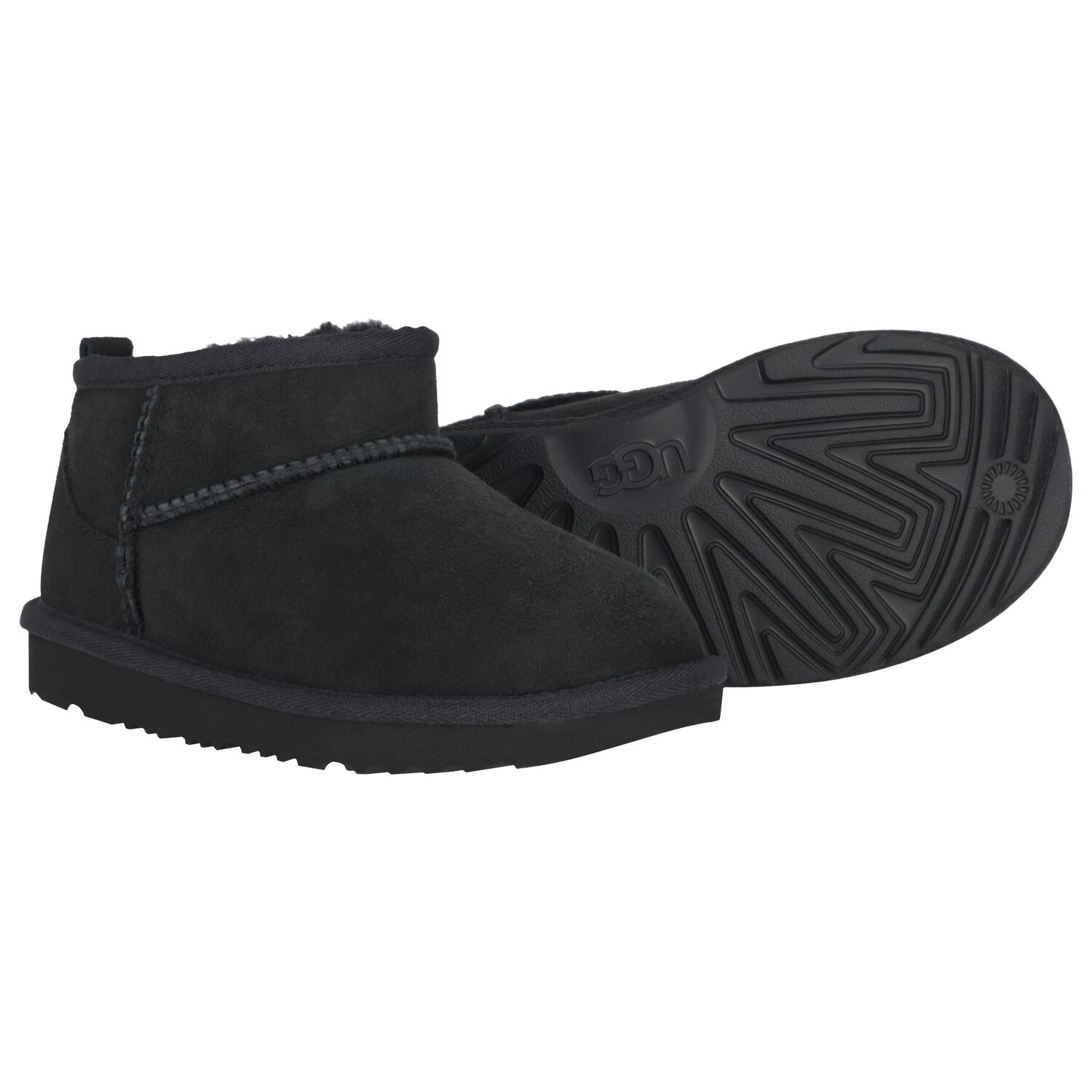 بوت صغير للاطفال من الشواه الكلاسيكى باللون الاسود , 2, hi-res