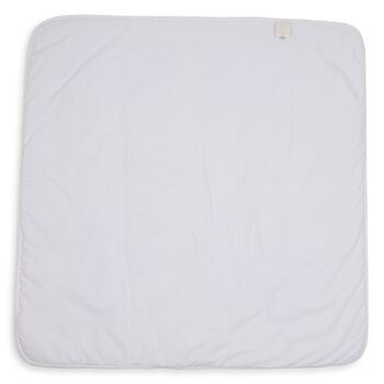 White & Beige Toile de Jouy Baby Blanket