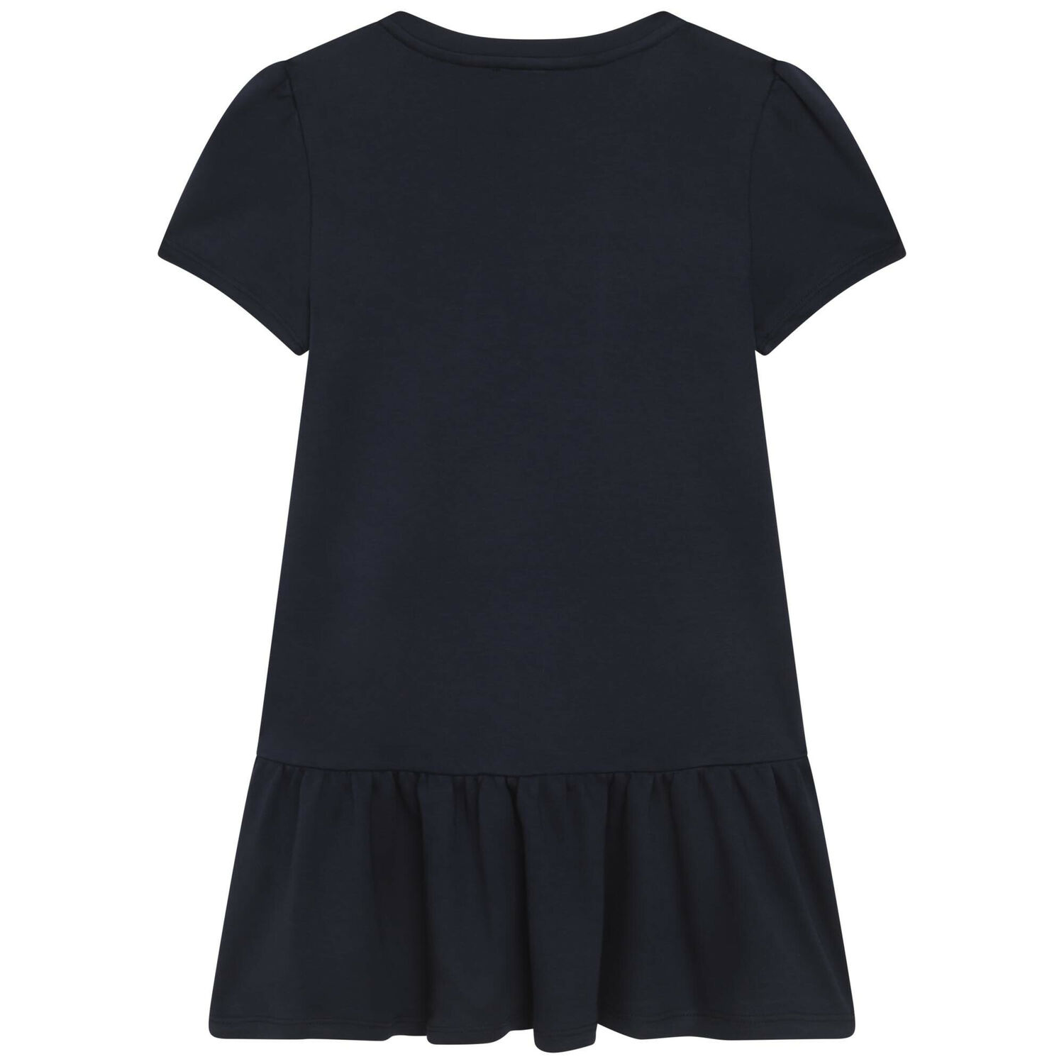 Girls Navy Blue Logo Bag Dress, 3, hi-res
