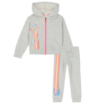 Girls Grey Glitters Tracksuit