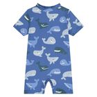 Younger Boys Blue Whale Sun Suit, 1, hi-res