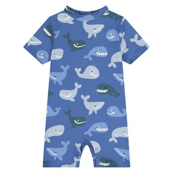 Younger Boys Blue Whale Sun Suit