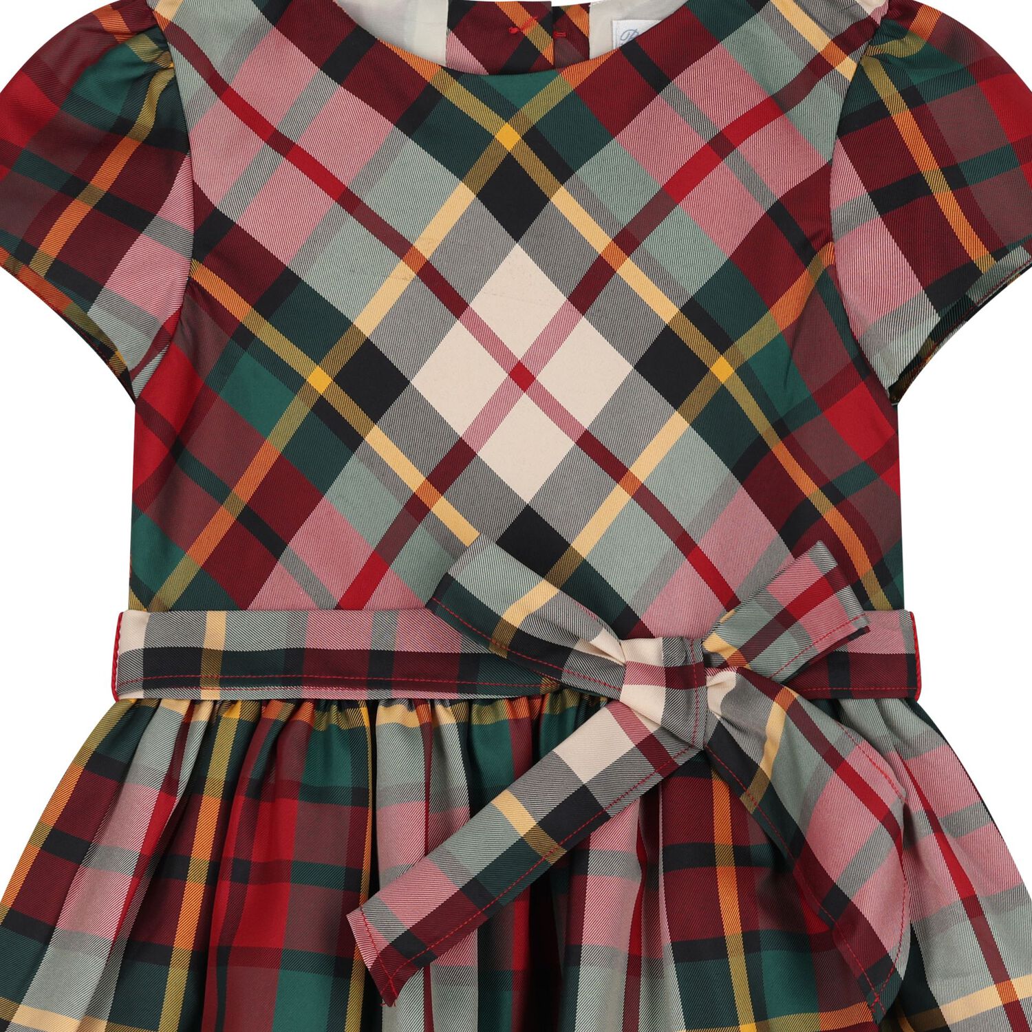 Baby Girls Red & Green Tartan Dress Set, 1, hi-res