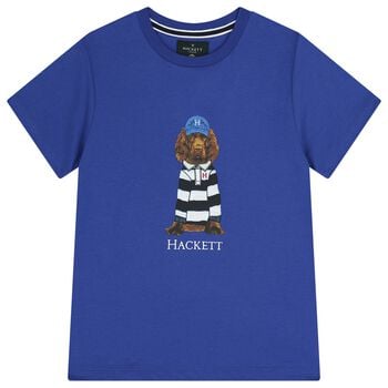 Boys Blue Dog Logo T-Shirt 