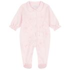 Baby Girls Pink Floral Babygrow, 1, hi-res