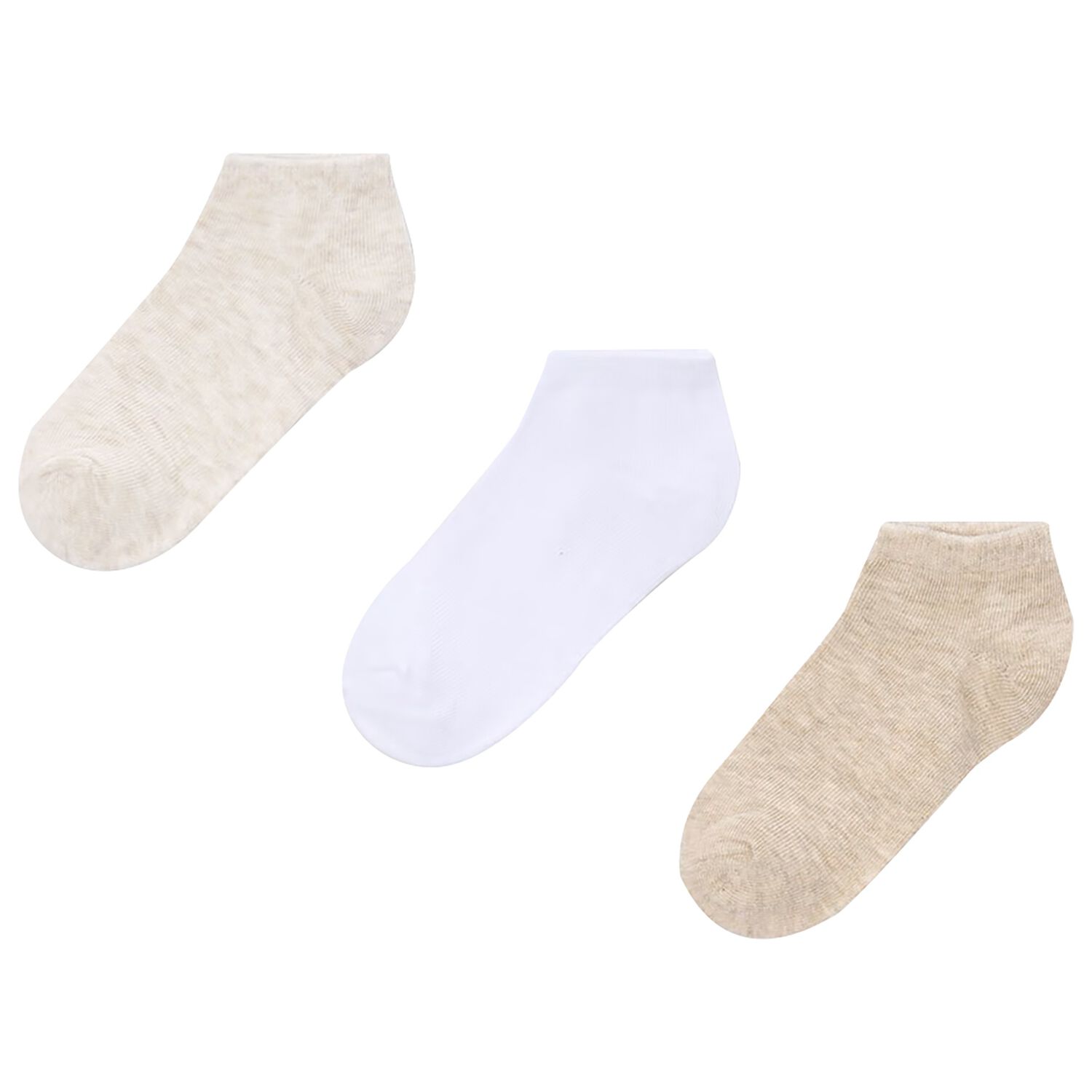 Boys Beige & White Socks (3 Pack) , 2, hi-res