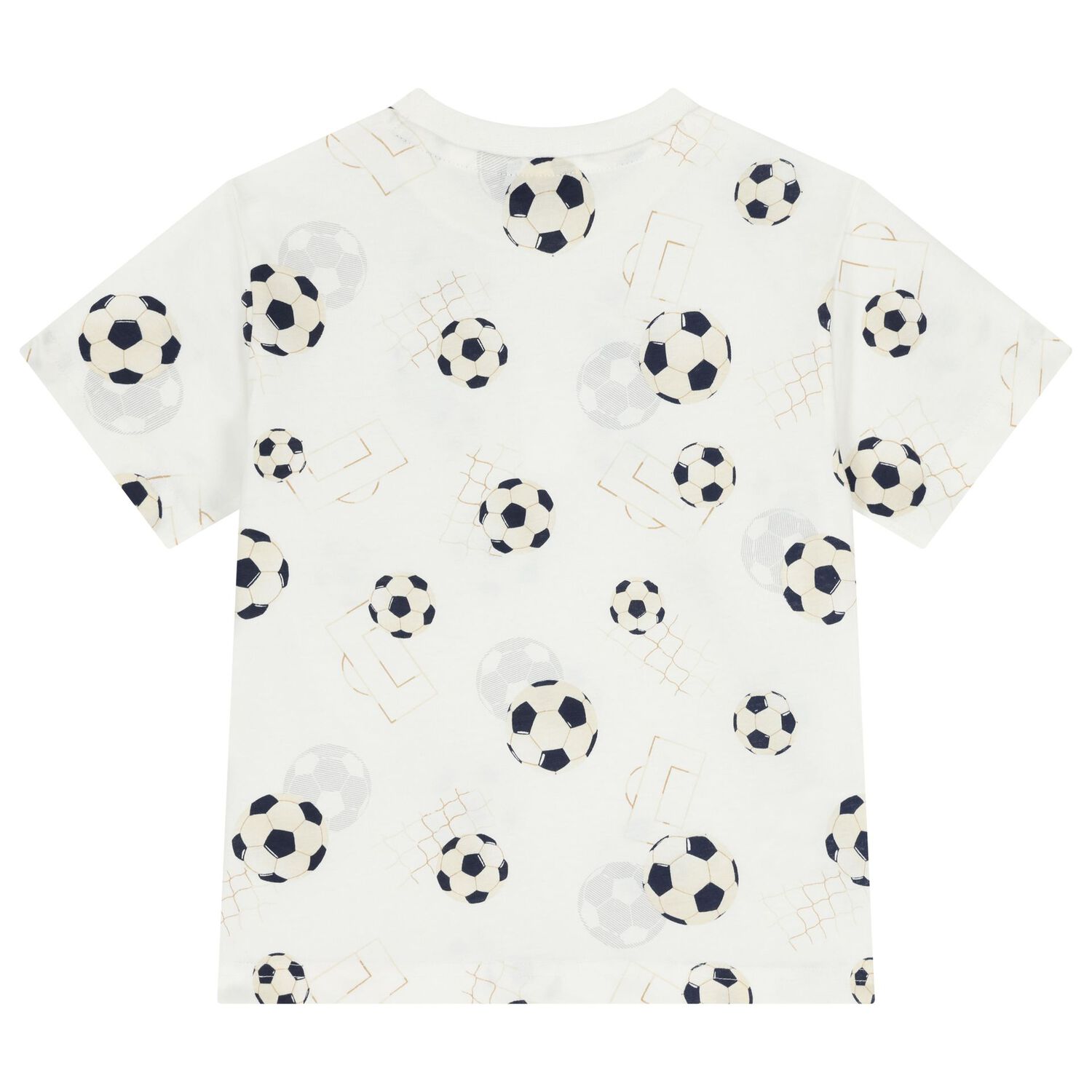 Boys White & Navy Blue Short Set, 1, hi-res