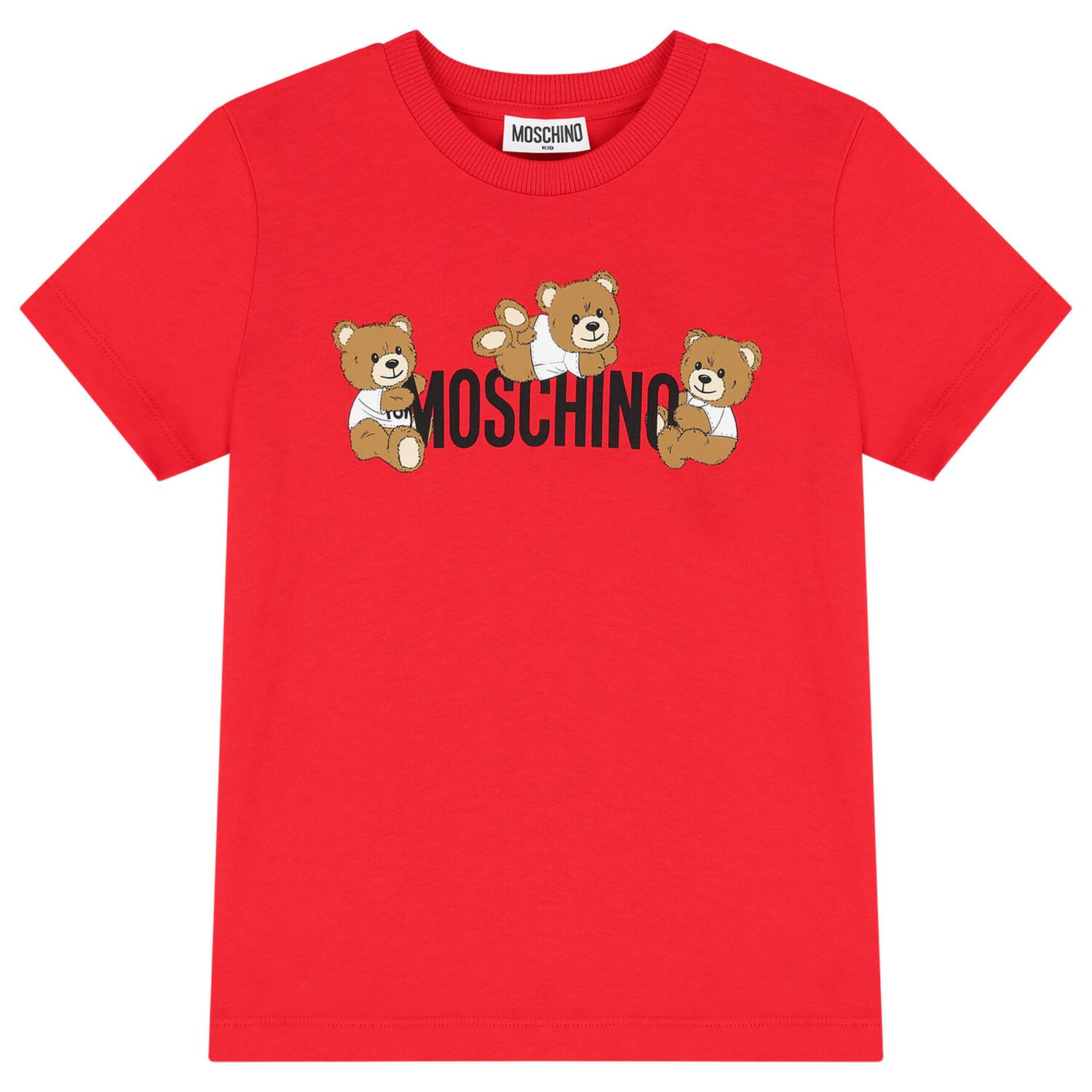 Red Teddy Bear Logo T-Shirt, 4, hi-res image number null
