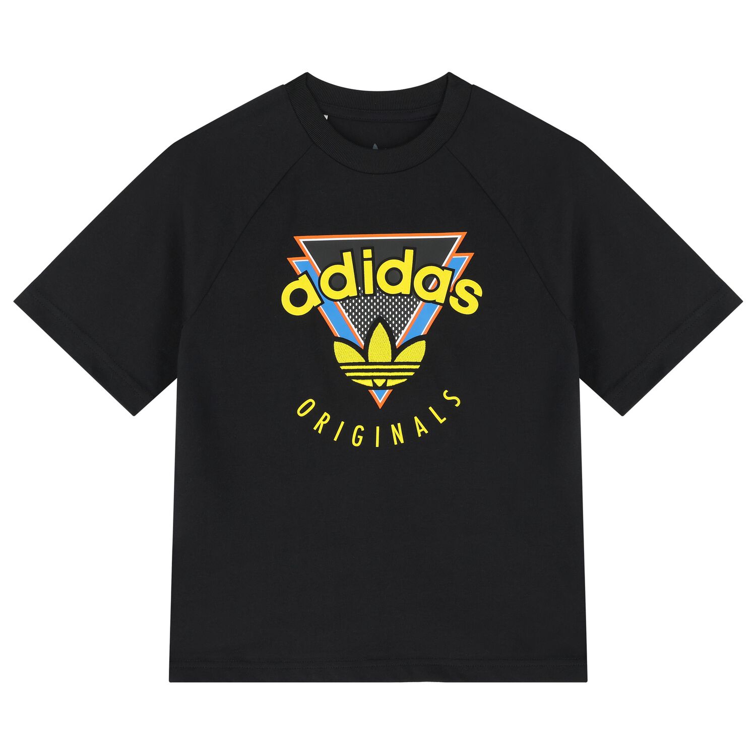 Boys Black Trefoil Logo T-Shirt, 1, hi-res image number null