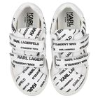 حذاء رياضى اولاد بالشعار باللون الابيض , 1, hi-res