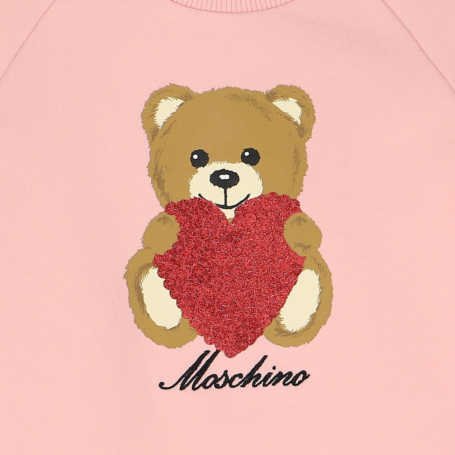 Younger Girls Pink Teddy Bear Logo Dress, 1, hi-res