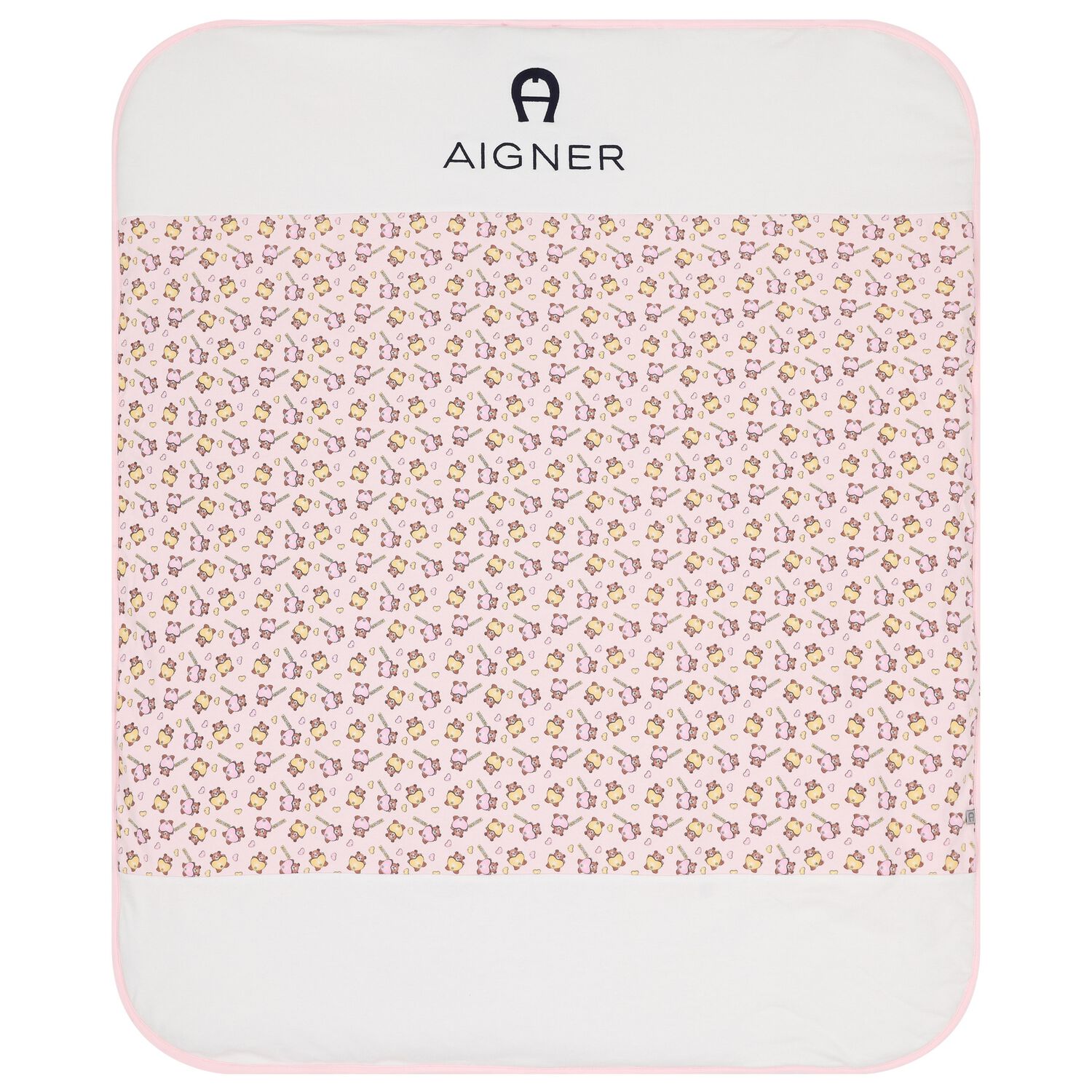 بطانية بشعار دب تيدي باللونين الوردي والأبيض للبنات, 2, hi-res