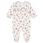 Baby Girls White & Pink Babygrows ( 2-Pack ), 1, hi-res