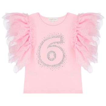 Girls Pink 6th Birthday T-Shirt