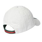 Ivory Web Stripe Logo Cap, 1, hi-res