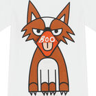 Boys White Fox T-Shirt, 1, hi-res