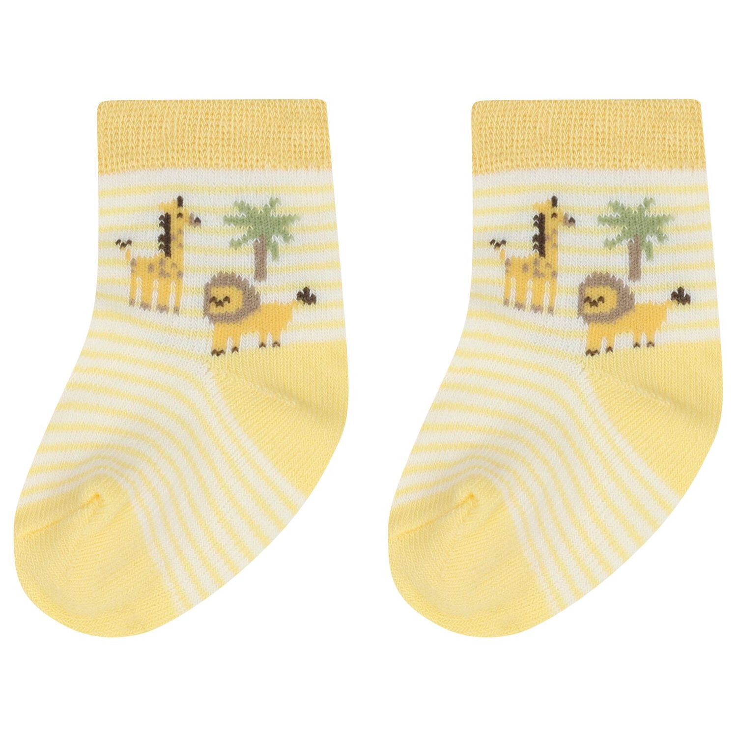 جوارب أولاد باللون الاصفر والابيض  ( 4 قطع), 2, hi-res