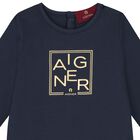 Baby Boys Navy Blue Logo Babygrow, 3, hi-res