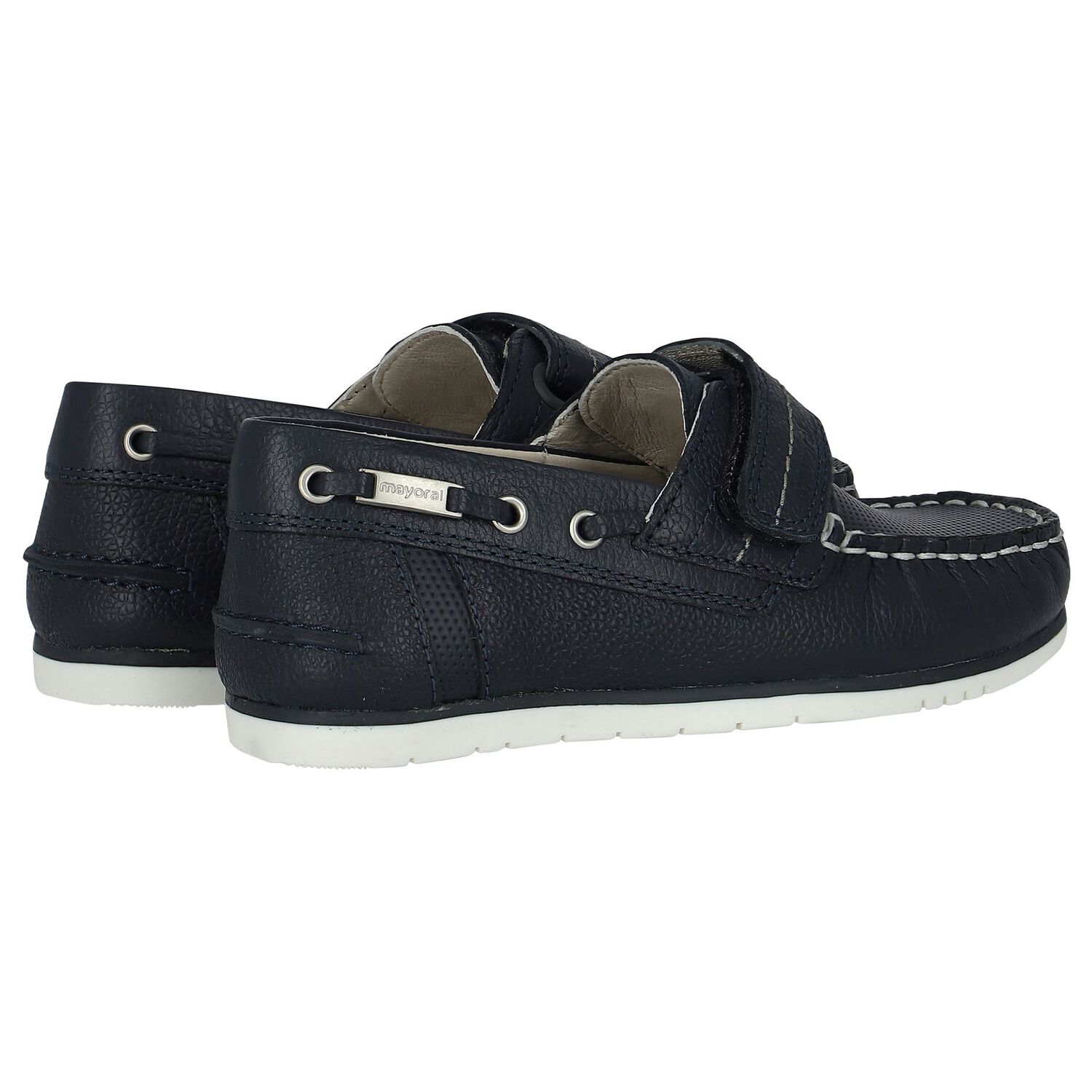 Boys Navy Blue Leather Shoes, 1, hi-res image number null