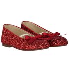 Girls Red Ballerina Shoes, 1, hi-res