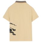 Boys Beige EKD Logo Polo Shirt, 1, hi-res