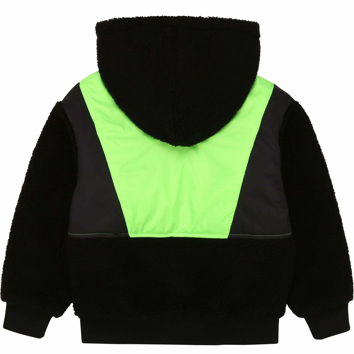 Boys Black Logo Zip Up Hooded Top, 1, hi-res image number null