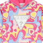 Girls Multi-Coloured Logo Hooded Dress, 2, hi-res