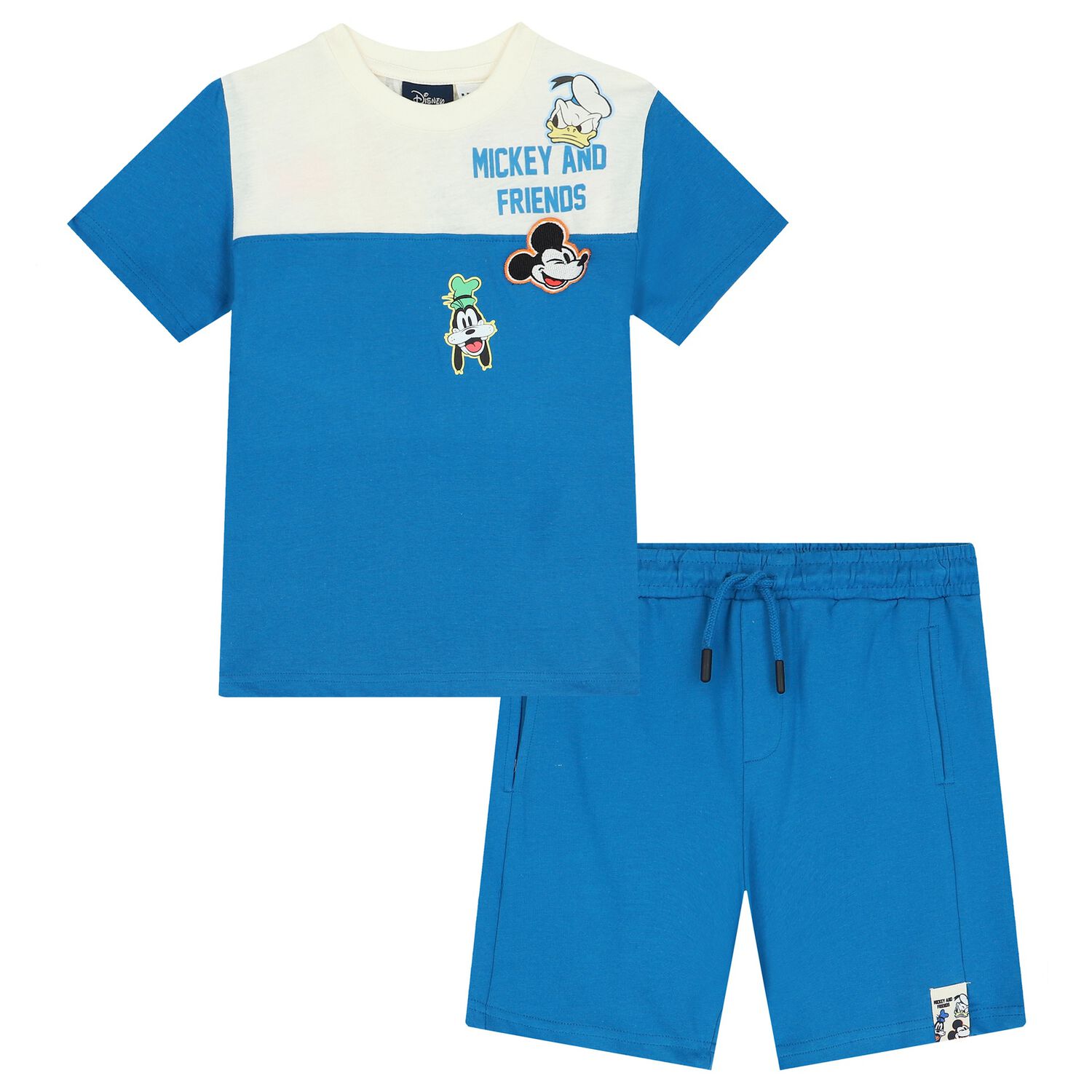 طقم شورت أولاد باللون العاجى والأزرق, 1, hi-res image number null