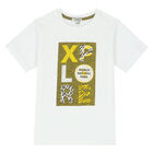 Boys White & Khaki Shorts Set, 1, hi-res