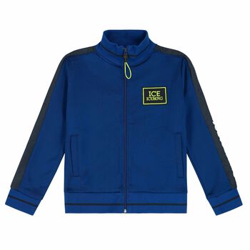 Boys Blue Zip Up Top