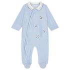 Baby Boys Blue Embroidered Babygrow, 2, hi-res