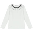 طقم تنورة بنات تول باللون الابيض والاسود, 1, hi-res